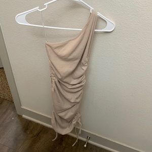 SHEIN One Shoulder Ruched Bodycon Dress